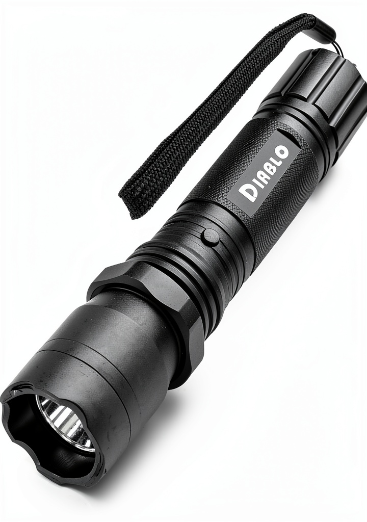 Guard Dog Security Diablo stun gun and flashlight in hand
