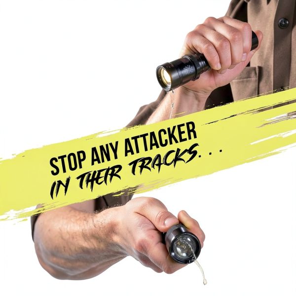 Tactical Stun Flashlight Pain Safari 9000V-3