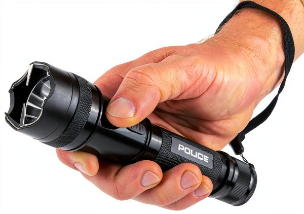 POLICE Stun Gun Flashlight Rechargeable Self Defense Tool-2