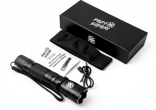 Tactical Stun Flashlight Pain Safari 9000V-5