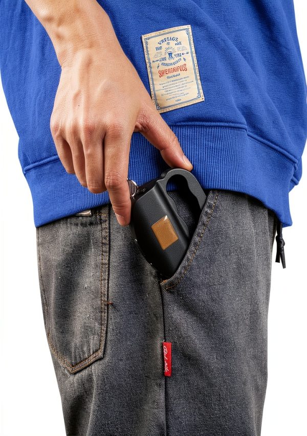 YOUBOHUI Stun Gun Rechargeable Black Safety Switch STG-0258-5