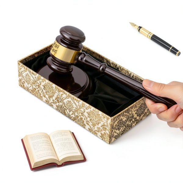 PFTPOW Custom Wooden Gavel Set Office Product-4