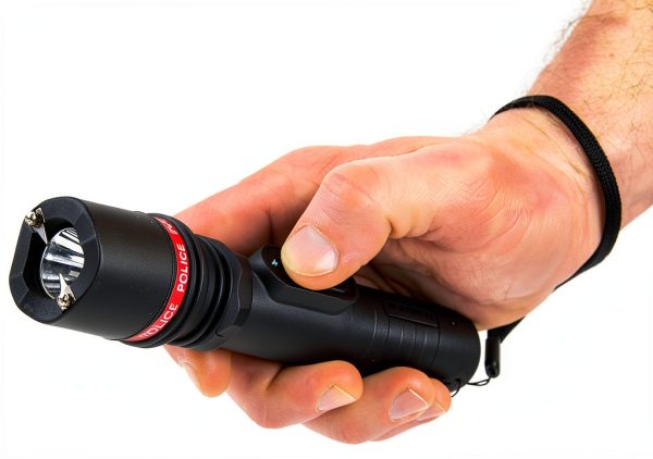 Police Stun Gun Flashlight Self Defense-2