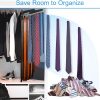 Resovo Belt Hanger Wood Closet Organizer for Belts Ties-4
