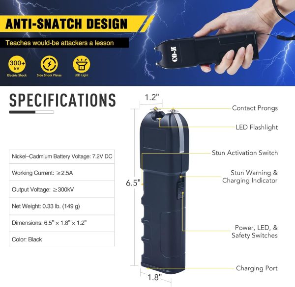 Stun Gun DARTMOOR Metal Rechargeable Self Defense-2