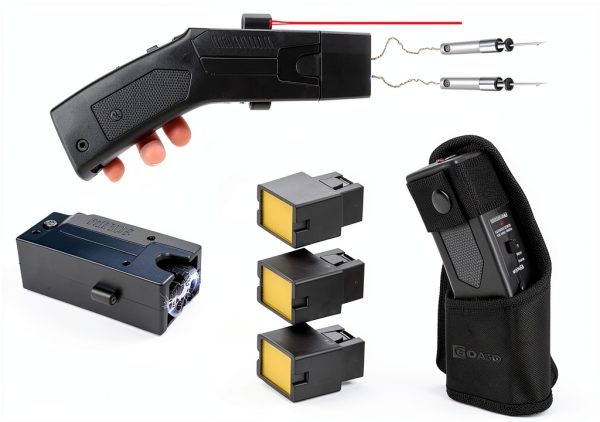 GOAEO Stun Gun for Women Self Defense LED Flashlight-0