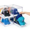 Vtopmart White Hat Storage Box Stackable Plastic Organizer-2