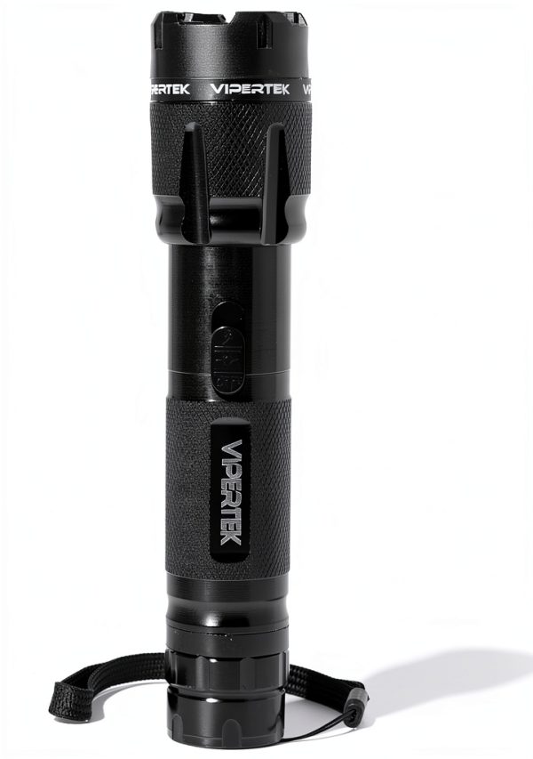 VIPERTEK Stun Gun Rechargeable Self Defense LED Flashlight-0