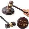 PFTPOW Custom Wooden Gavel Set Office Product-0