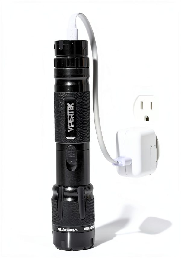 VIPERTEK Stun Gun Rechargeable Self Defense LED Flashlight-6