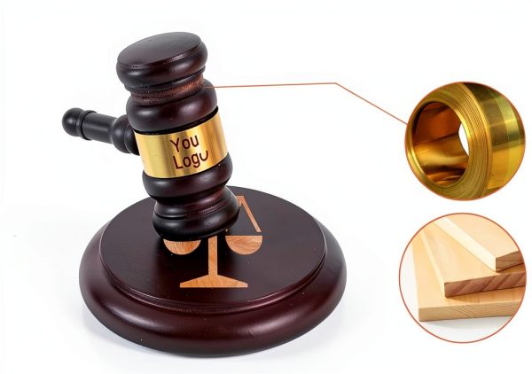 PFTPOW Custom Wooden Gavel Set Office Product-1