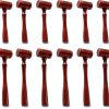 Pwenjofy Wood Judge Gavel 24 Pcs Mini Hammers-0