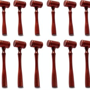 Pwenjofy Wood Judge Gavel 24 Pcs Mini Hammers-0