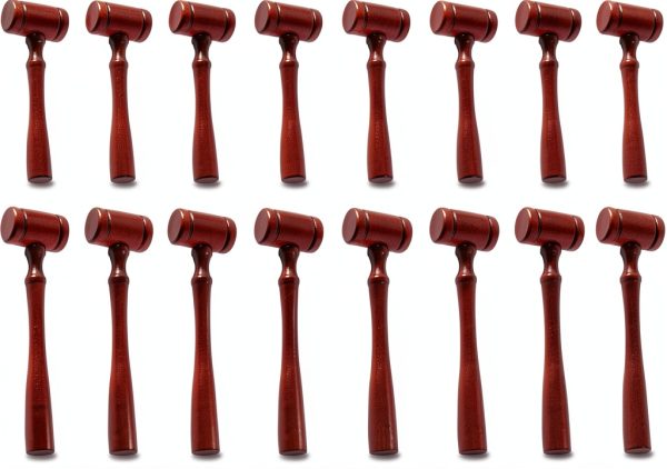 Pwenjofy Wood Judge Gavel 24 Pcs Mini Hammers-0