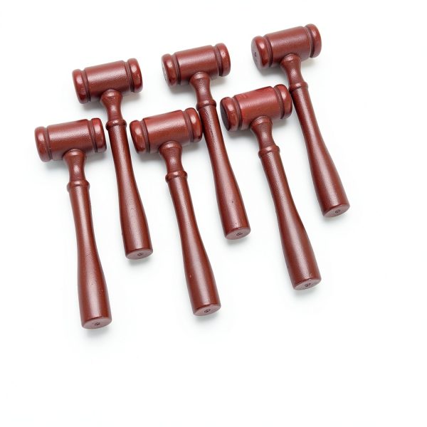 Pwenjofy Wood Judge Gavel 24 Pcs Mini Hammers-1