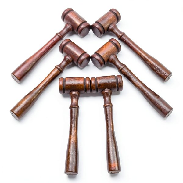 Pwenjofy Wood Judge Gavel 24 Pcs Mini Hammers-2