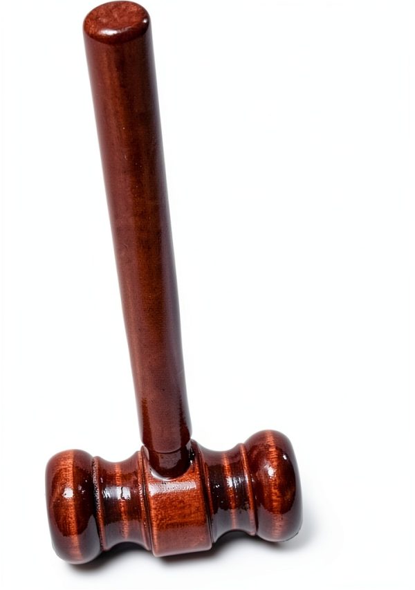Wooden Courtroom Gavel DaDa MFG – 6in Handle, 1.1in Head, Auction Sale-5