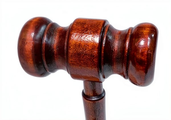 Wooden Courtroom Gavel DaDa MFG – 6in Handle, 1.1in Head, Auction Sale-7