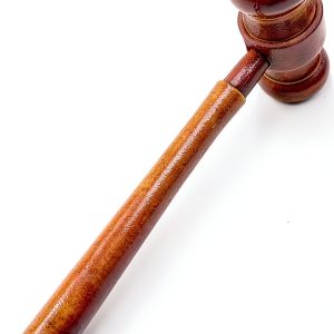 Wooden Courtroom Gavel DaDa MFG – 6in Handle, 1.1in Head, Auction Sale-0