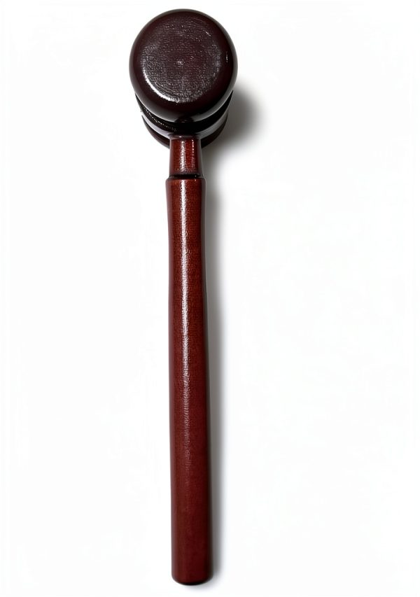 Wooden Courtroom Gavel DaDa MFG – 6in Handle, 1.1in Head, Auction Sale-3