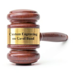 Personalized Hardwood Gavel with Custom Sound Block by Gavels Fast-0