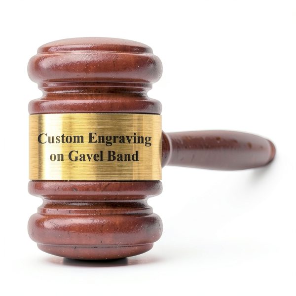 Personalized Hardwood Gavel with Custom Sound Block by Gavels Fast-0