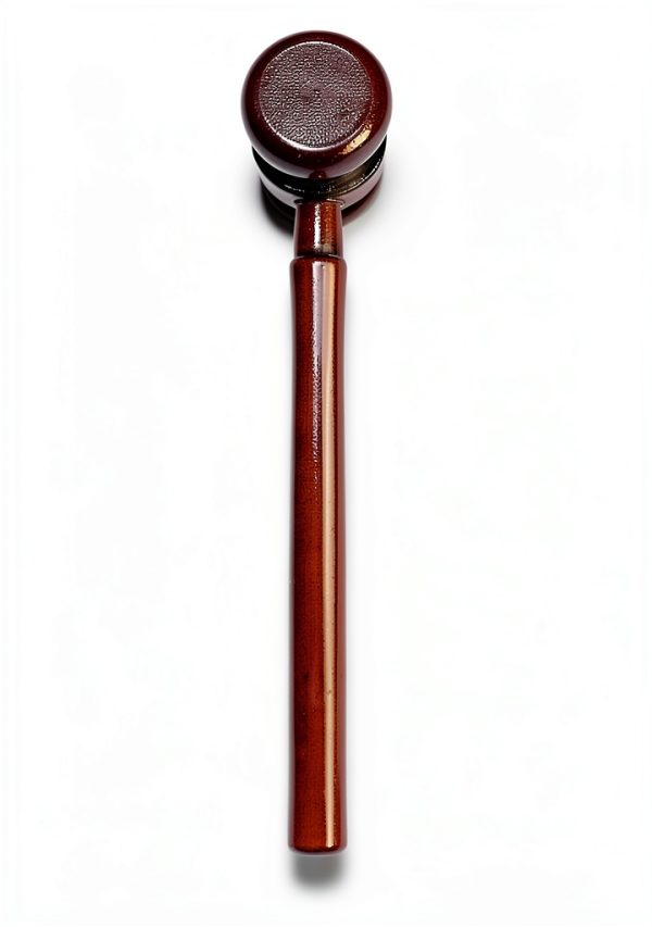 Wooden Courtroom Gavel DaDa MFG – 6in Handle, 1.1in Head, Auction Sale-4