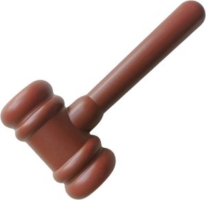 Wooden Gavel by Kryoflare Cartoon Style Desk Accessory – Judge Prop-0