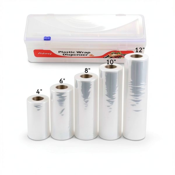 Plastic Wrap Dispenser Dashi 12in x 3.5in BPA-Free with Slide Cutter-3