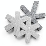 Pot Protectors by Simply Essential – White & Blue Geometric 8‑inch-0