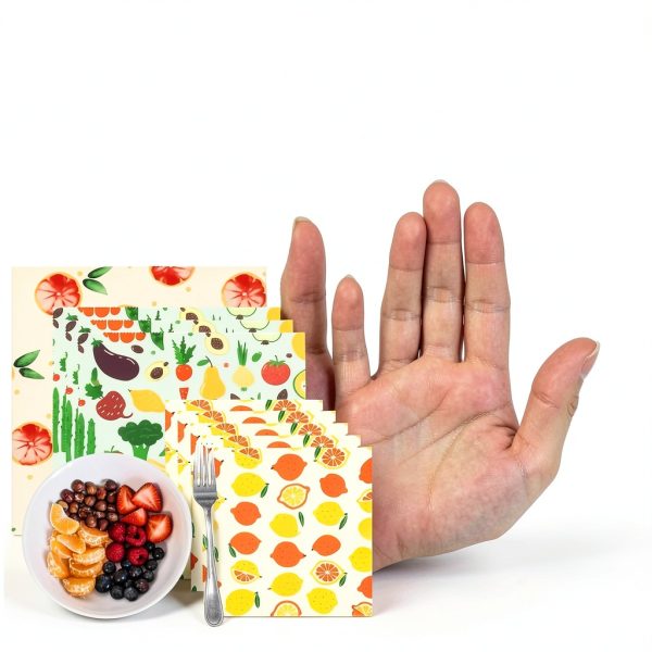 Wax Paper Sheets for Food Sulieschen 9-Pack Beeswax Wraps Organic-5