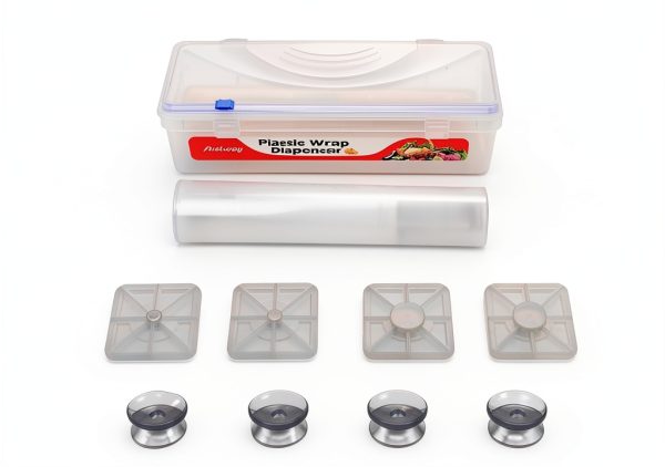 Plastic Wrap Dispenser Dashi 12in x 3.5in BPA-Free with Slide Cutter-2