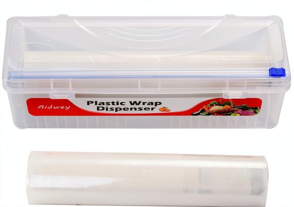 Plastic Wrap Dispenser Dashi 12in x 3.5in BPA-Free with Slide Cutter-0