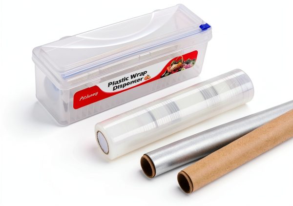 Plastic Wrap Dispenser Dashi 12in x 3.5in BPA-Free with Slide Cutter-4
