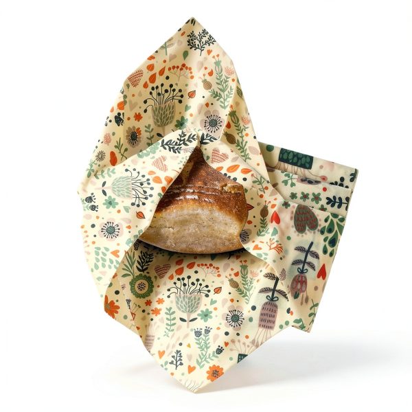 Beeswax Wraps for Food - Reusable & Moldable Bees Wax Covers for Bowls, Fruits, Cheese - Natural Food Storage Alternative to Aluminum Foil & Plastic Wrapping - Small, Medium, Large - 3-Pack-2